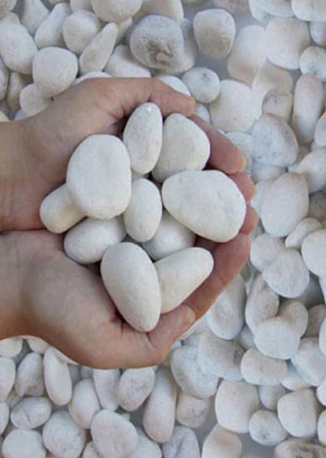 Snow white pebbles 20KG