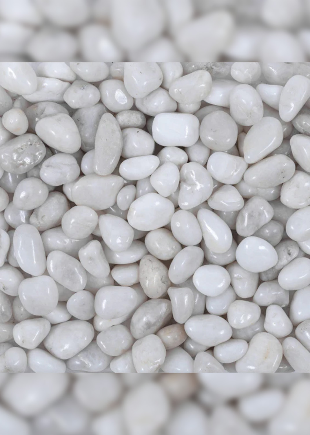 High Polished White Pebbles 20-25 KG Bag 3-5cm
