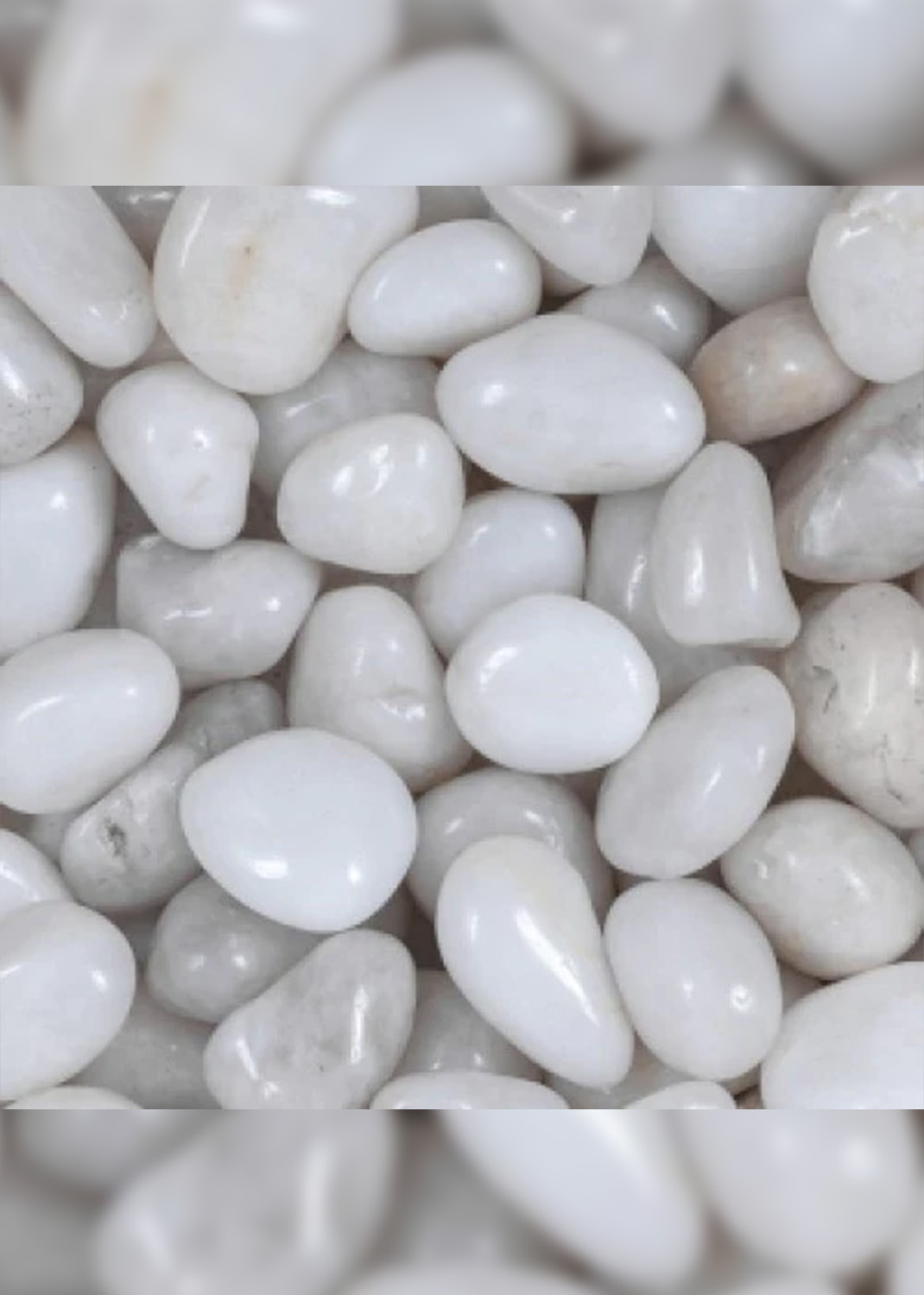 High Polished White Pebbles 20-25 KG Bag 3-5cm