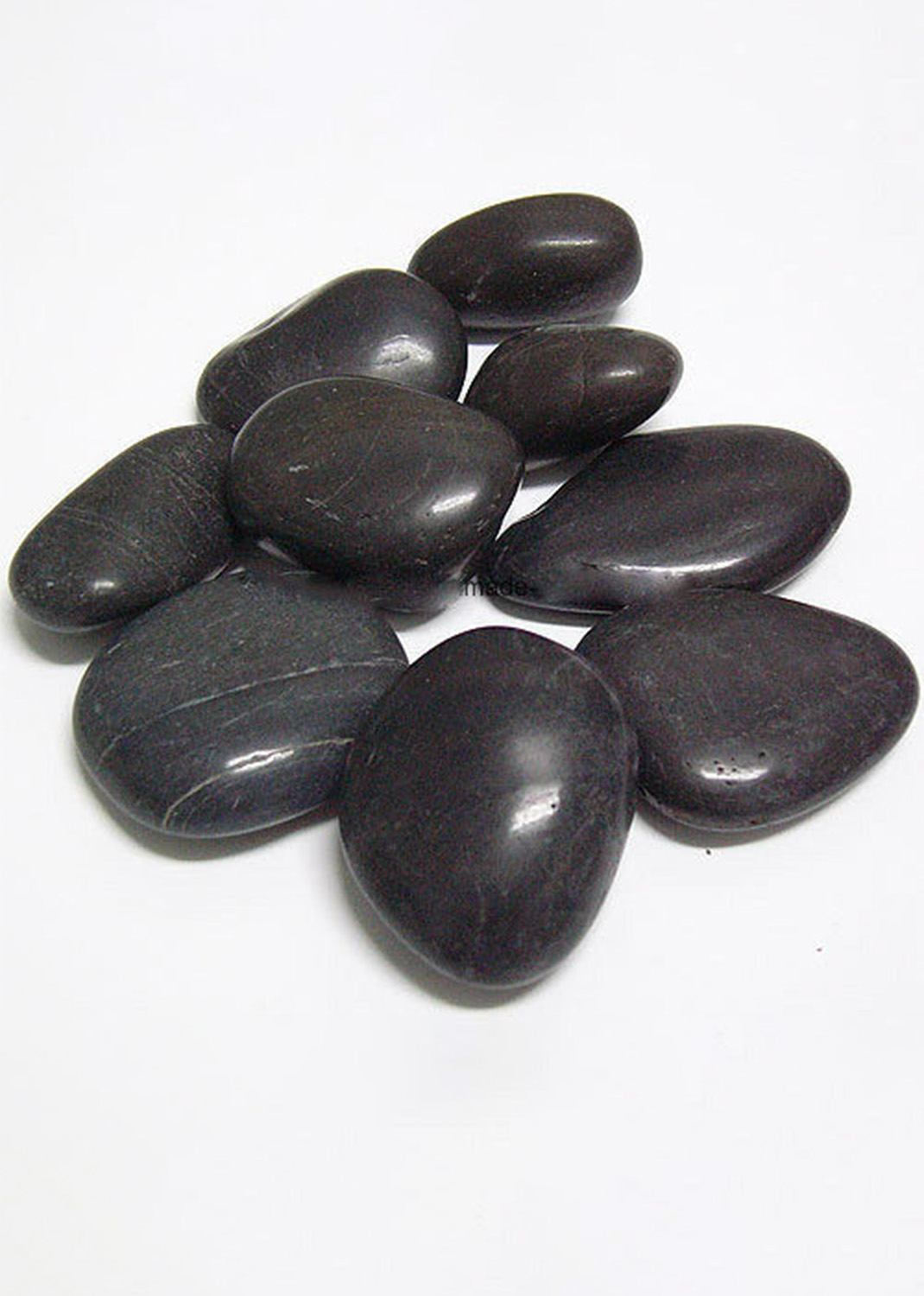 High Polished Black Pebbles 20-25 KG Bag 3-5cm